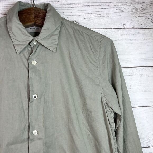 Lafaurie Button Down Shirt Mens Green Long Sleeve Preppy Size XS - Picture 4 of 9